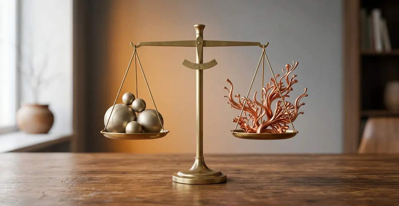 Concept abstrait illustrant l'équilibre entre sécurité et performance pour l'épargne familiale