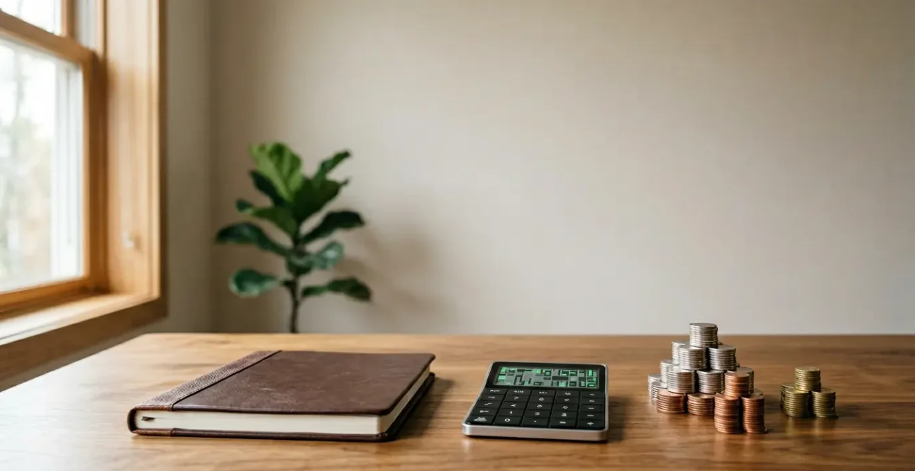 Vue d'ensemble minimaliste d'une stratégie d'épargne familiale avec éléments de sécurité financière