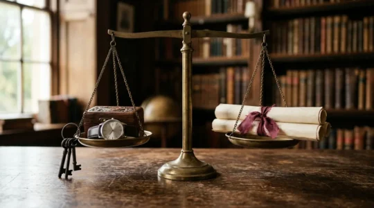 Illustration symbolisant la négociation des frais de notaire lors d'une succession familiale