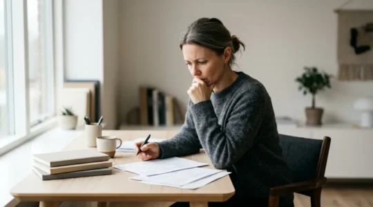 Travailleur indépendant face à une situation de vulnérabilité financière illustrant l'insuffisance du régime obligatoire
