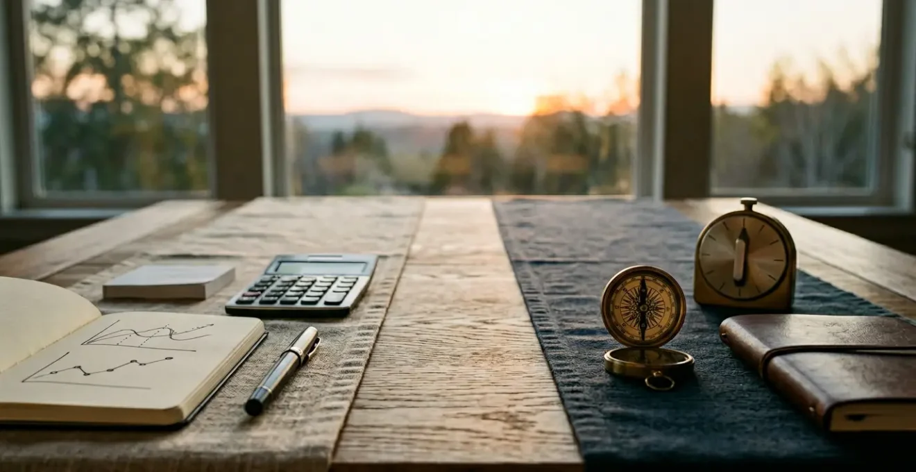 Représentation visuelle d'une stratégie d'investissement équilibrée entre gestion libre et pilotée