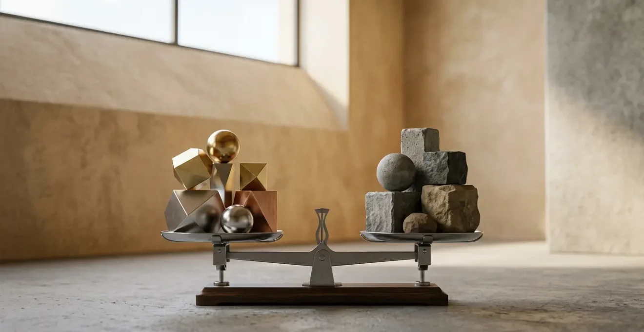 Composition financière montrant l'équilibre entre croissance et protection contre l'inflation