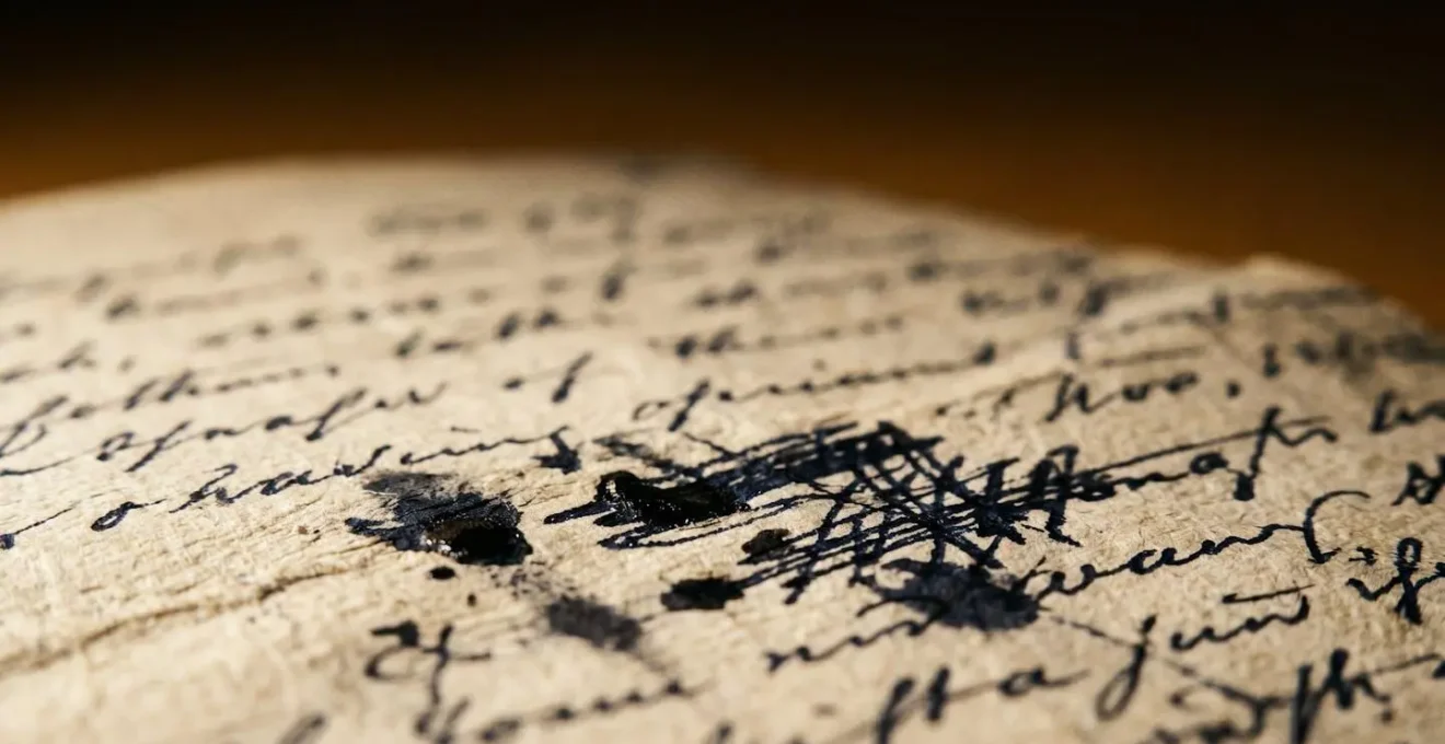 Gros plan sur un testament manuscrit avec des erreurs de forme illustrant les risques de nullité